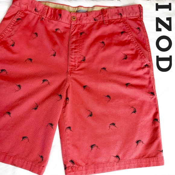 Izod Other - IZOD Saltwater Marlin All Over Print Red Shorts